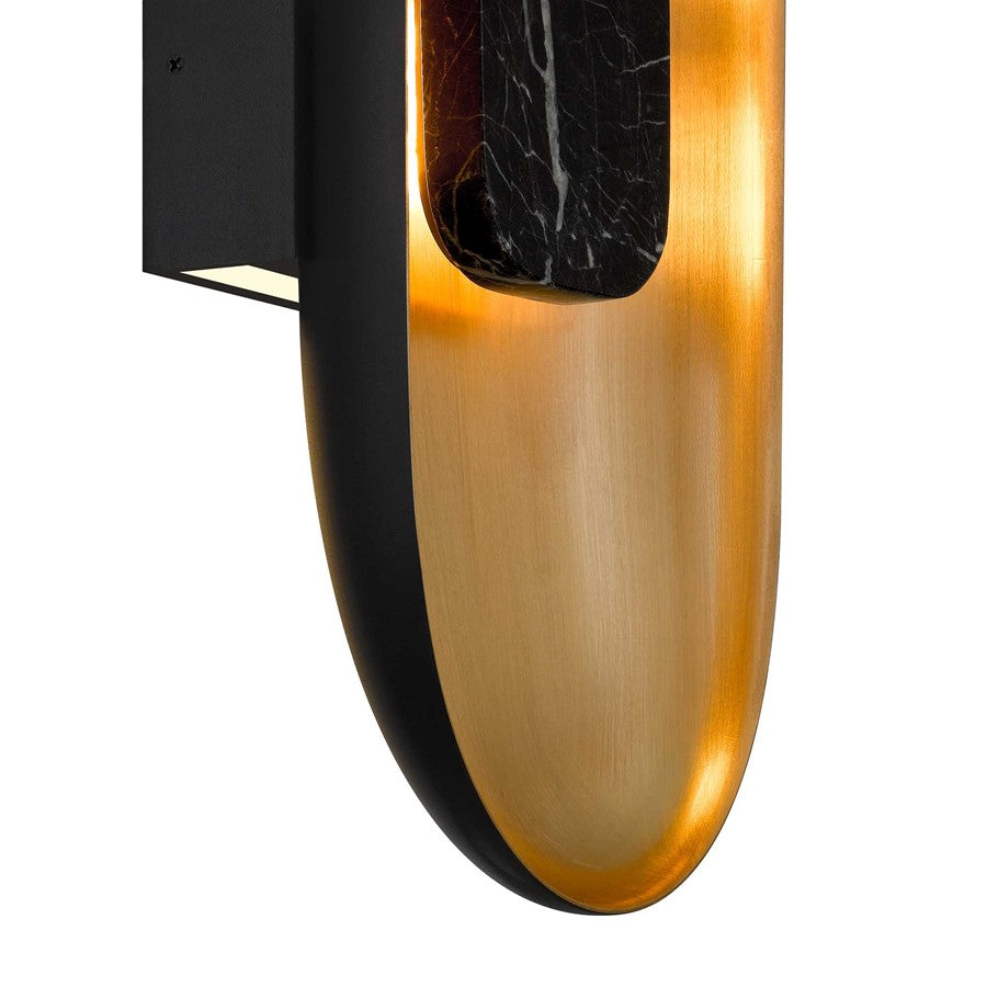 Alteck Marilyn 20" LED Outdoor Sconce, Sand Black BB