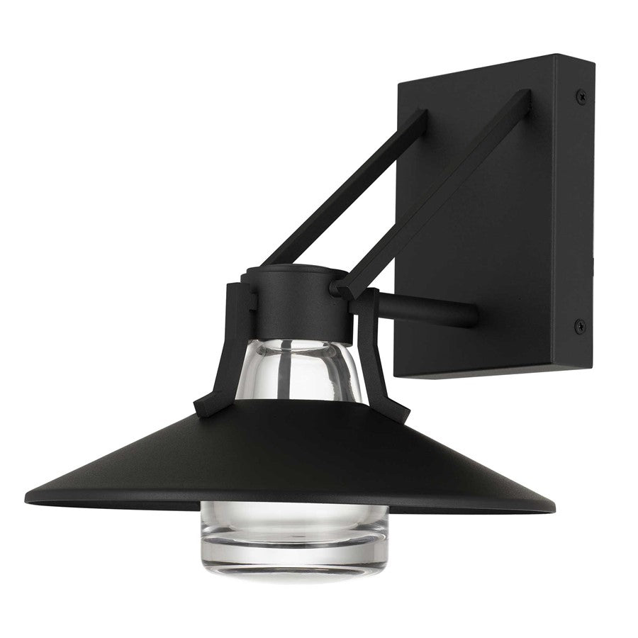 Alteck Radiant 10.5" LED Outdoor Wall Sconce, Sand Black - AW0044-3CCT-W-BK