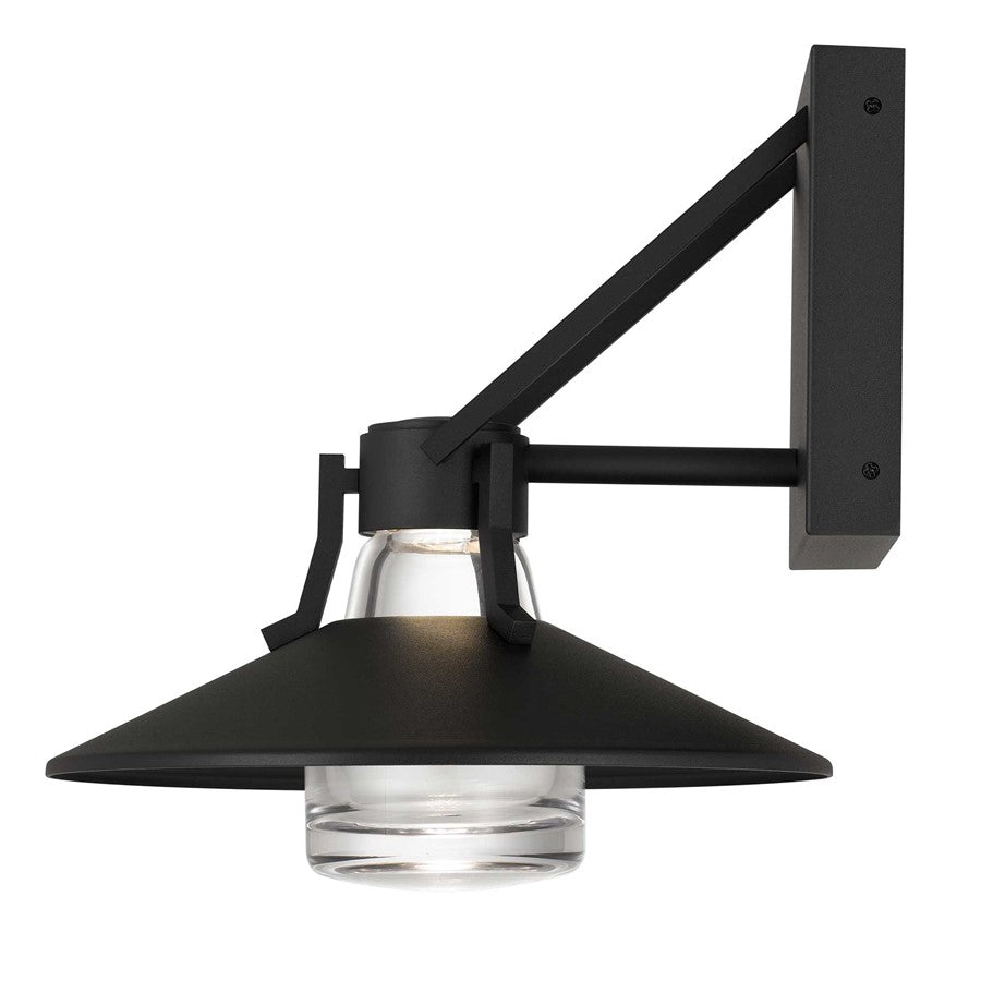 Alteck Radiant 10.5" LED Outdoor Wall Sconce, Sand Black