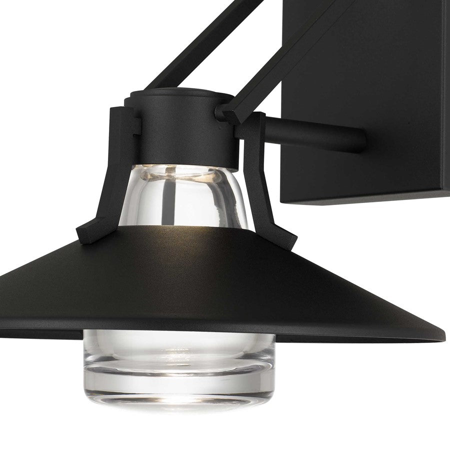 Alteck Radiant 10.5" LED Outdoor Wall Sconce, Sand Black