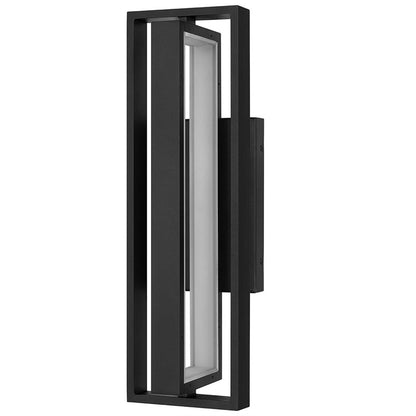 Alteck In/Out 18in 1-Light Outdoor Sconce | Contemporary Sand Black and Frosted Acrylic | Covered Patio & Entryway | Model AW0053-30-W-BK