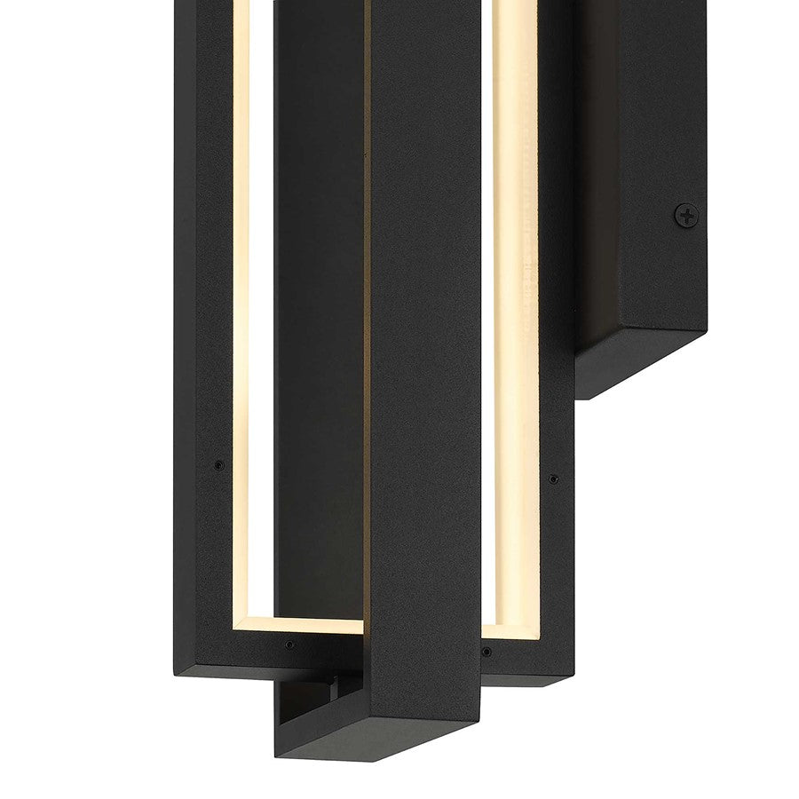 Alteck In/Out 18.5" LED Outdoor Wall Sconce, Sand Black