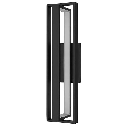 Alteck In & Out 24.5in 1-Light LED Outdoor Wall Sconce | Contemporary Sand Black Aluminum and Frosted Acrylic | Entryway | Model AW0054-30-W-BK