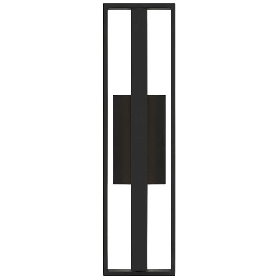 Alteck In & Out 24.5in 1-Light LED Outdoor Wall Sconce | Contemporary Sand Black Aluminum and Frosted Acrylic | Entryway | Model AW0054-30-W-BK