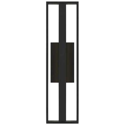 Alteck In & Out 24.5in 1-Light LED Outdoor Wall Sconce | Contemporary Sand Black Aluminum and Frosted Acrylic | Entryway | Model AW0054-30-W-BK