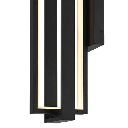 Alteck In/Out 24.5" LED Outdoor Wall Sconce, Sand Black