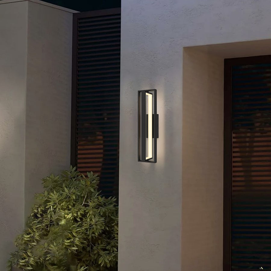 Alteck In/Out 24.5" LED Outdoor Wall Sconce, Sand Black