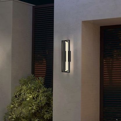 Alteck In & Out 24.5in 1-Light LED Outdoor Wall Sconce | Contemporary Sand Black Aluminum and Frosted Acrylic | Entryway | Model AW0054-30-W-BK