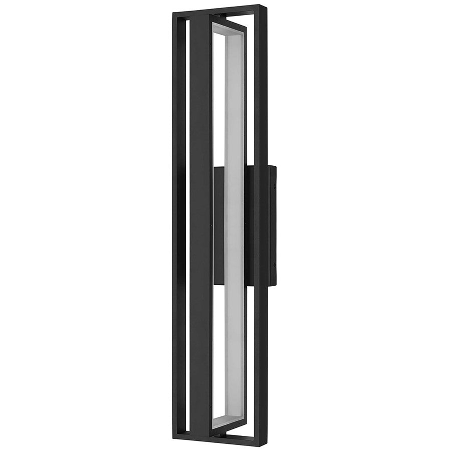 Alteck In/Out 32.5in LED Outdoor Wall Sconce | Contemporary Sand Black Aluminum and Frosted Acrylic | Patio & Corridor | Model AW0055-30-W-BK