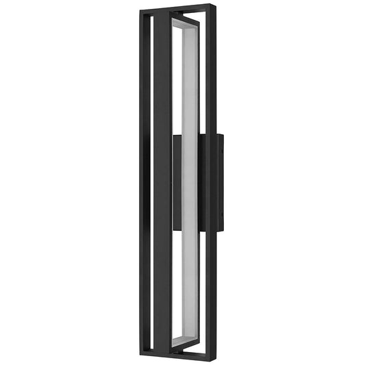 Alteck In/Out 32.5in LED Outdoor Wall Sconce | Contemporary Sand Black Aluminum and Frosted Acrylic | Patio & Corridor | Model AW0055-30-W-BK