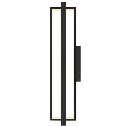 Alteck In/Out 32.5in LED Outdoor Wall Sconce | Contemporary Sand Black Aluminum and Frosted Acrylic | Patio & Corridor | Model AW0055-30-W-BK