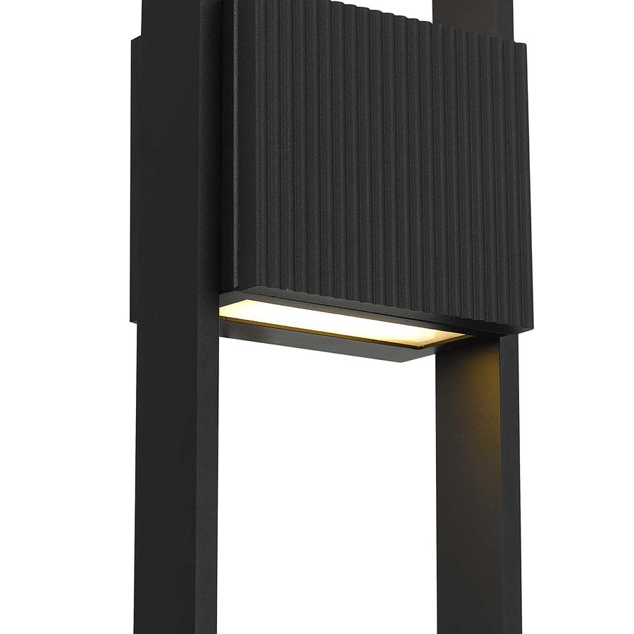 Alteck Miami 24" LED Outdoor Sconce, Black/Sand, Sand Black