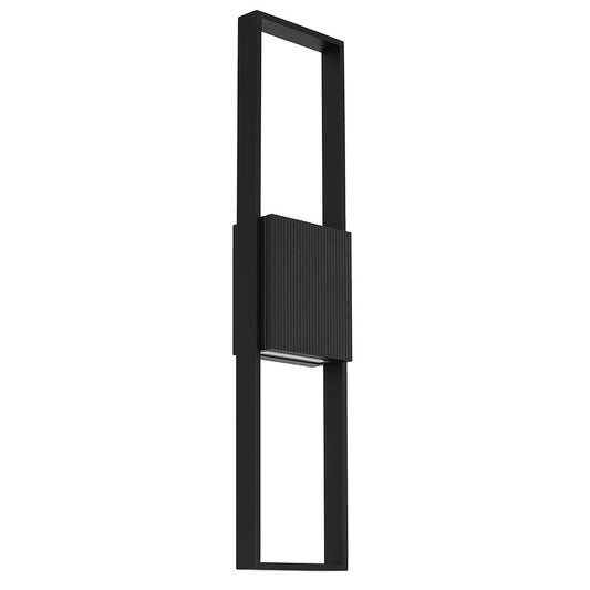 Alteck Miami 32" LED Outdoor Sconce, Black/Sand, Sand Black - AW0058-3CCT-W-BK