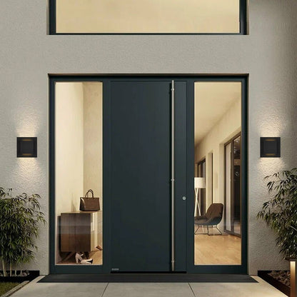 Alteck Miami 10in 1-Light Outdoor Sconce | Art Deco Sand Black and Sand Blast Glass | Covered Patio & Entryway | Model AW0059-3CCT-W-BK