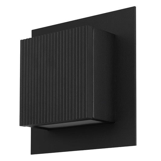 Alteck Miami 8" LED Outdoor Sconce, Black/Sand, Sand Black - AW0060-3CCT-W-BK