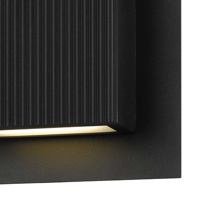 Alteck Miami 8" LED Outdoor Sconce, Black/Sand, Sand Black