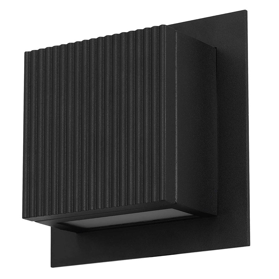 Alteck Miami 6.25" LED Outdoor Wall Sconce, Sand Black - AW0061-3CCT-W-BK