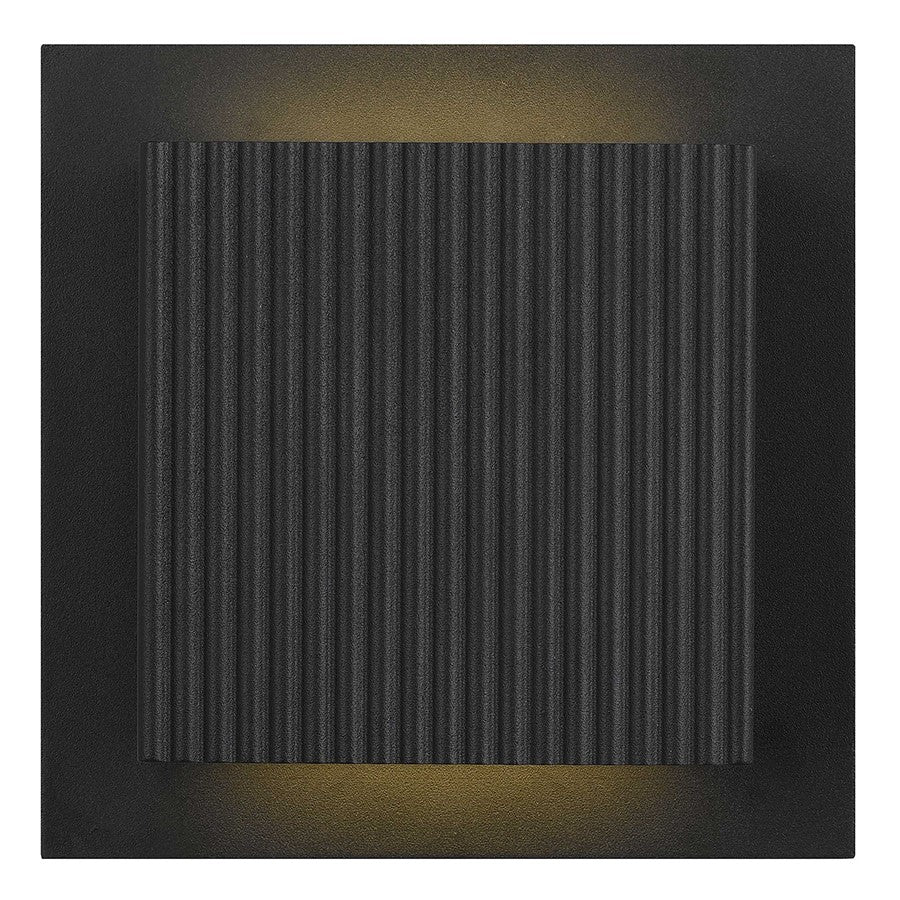 Alteck Miami 6.25in 1-Light Outdoor Sconce | Art Deco Sand Black and Sand Blast Glass | Entryway & Patio | Model AW0061-3CCT-W-BK