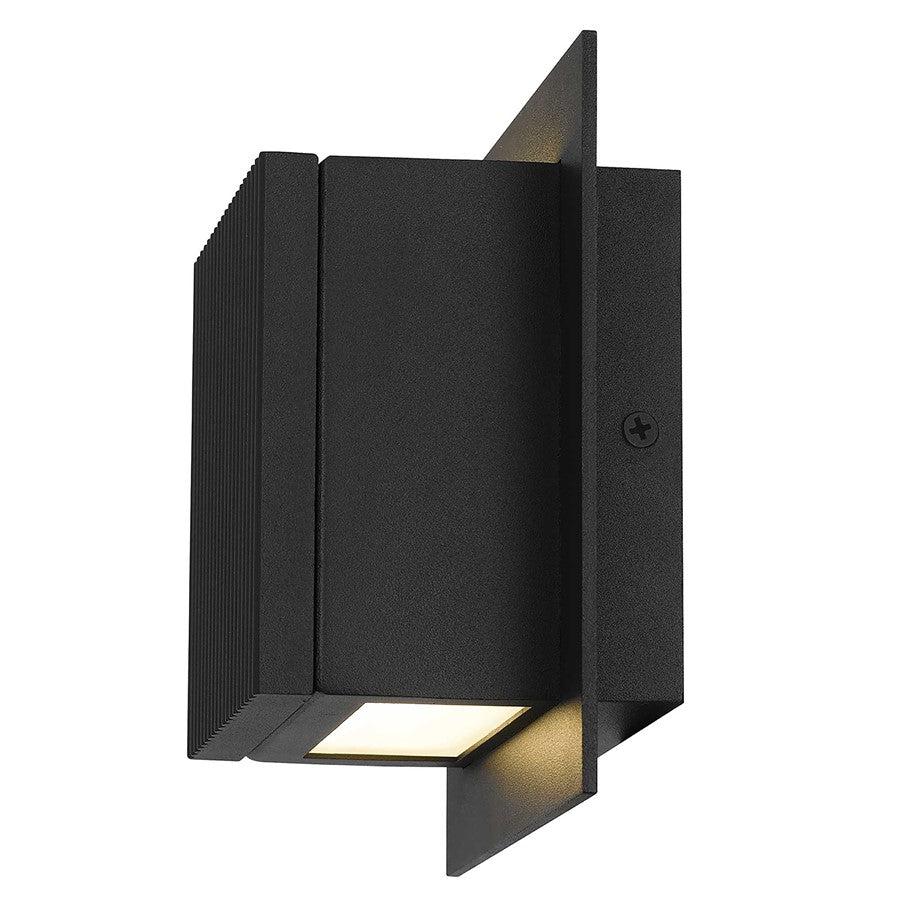 Alteck Miami 6.25" LED Outdoor Wall Sconce, Sand Black
