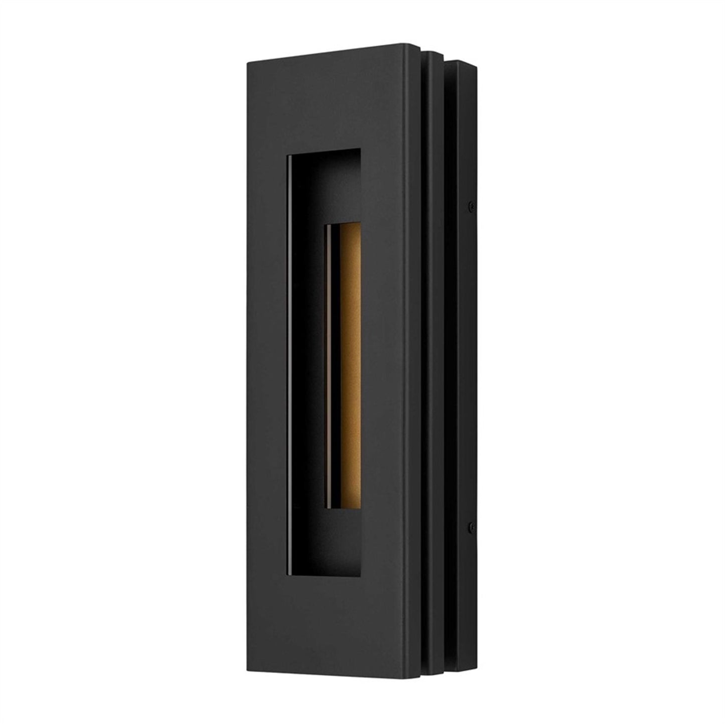 Alteck Layer 18in 1-Light LED Outdoor Wall Sconce | Contemporary Sand Black and Frosted Acrylic | Entryway & Patio | Model AW0079-3CCT-W-BK