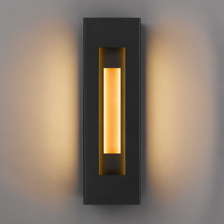 Alteck Layer 18" LED Outdoor Wall Sconce, Sand Black