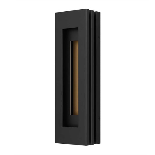 Alteck Layer 22in LED Outdoor Wall Sconce | Contemporary Sand Black and Frosted Acrylic | Covered Patio & Entryway | Model AW0080-3CCT-W-BK