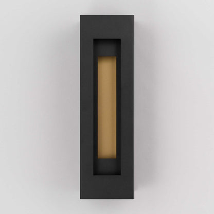 Alteck Layer 22in LED Outdoor Wall Sconce | Contemporary Sand Black and Frosted Acrylic | Covered Patio & Entryway | Model AW0080-3CCT-W-BK