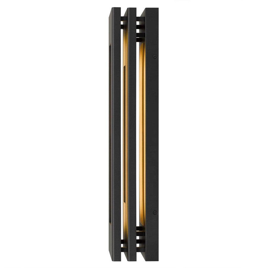 Alteck Layer 22" LED Outdoor Wall Sconce, Sand Black