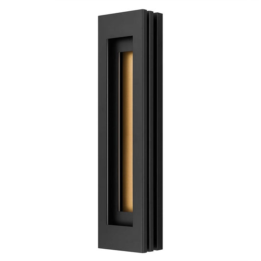 Alteck Layer 30in 1-Light LED Outdoor Wall Sconce | Contemporary Sand Black and Frosted Acrylic | Entryway & Patio | Model AW0081-3CCT-W-BK