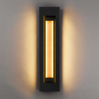 Alteck Layer 30" LED Outdoor Wall Sconce, Sand Black