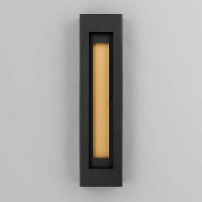 Alteck Layer 30in 1-Light LED Outdoor Wall Sconce | Contemporary Sand Black and Frosted Acrylic | Entryway & Patio | Model AW0081-3CCT-W-BK