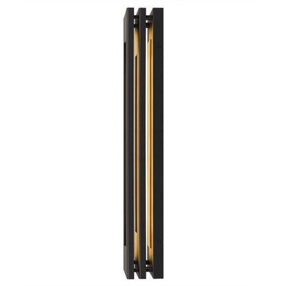Alteck Layer 30in 1-Light LED Outdoor Wall Sconce | Contemporary Sand Black and Frosted Acrylic | Entryway & Patio | Model AW0081-3CCT-W-BK