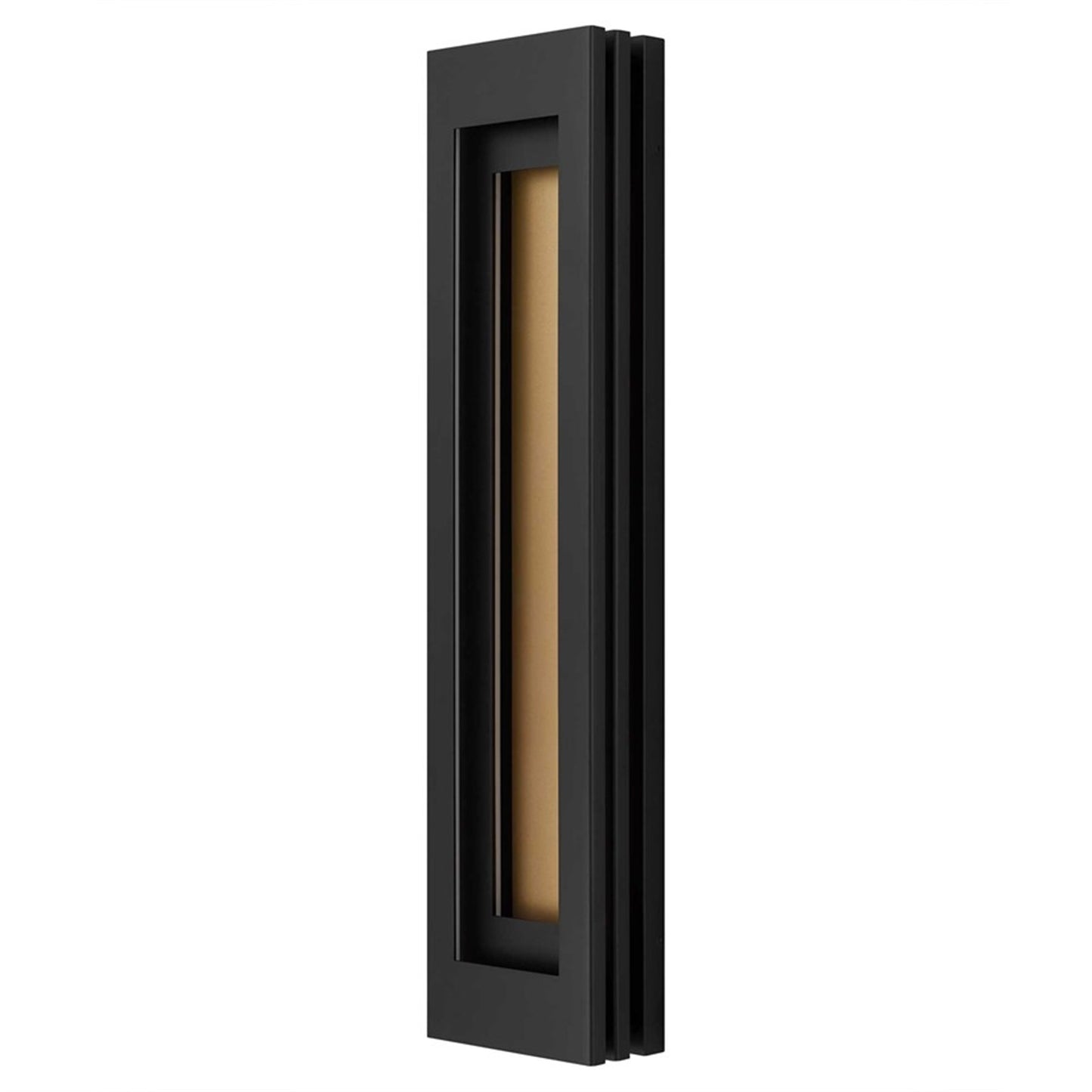Alteck Layer 38in 1-Light Outdoor Wall Sconce | Contemporary Sand Black and Frosted Acrylic | Entryway & Patio | Model AW0082-3CCT-W-BK