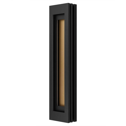 Alteck Layer 38in 1-Light Outdoor Wall Sconce | Contemporary Sand Black and Frosted Acrylic | Entryway & Patio | Model AW0082-3CCT-W-BK