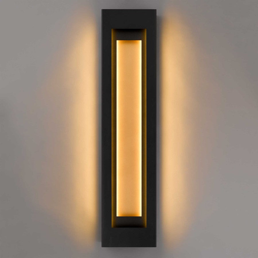 Alteck Layer 38" LED Outdoor Wall Sconce, Sand Black