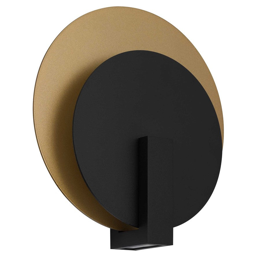 Alteck Eclipse 12.75" LED Outdoor Sconce, Sand Black - AW0089-3CCT-W-BK-PB