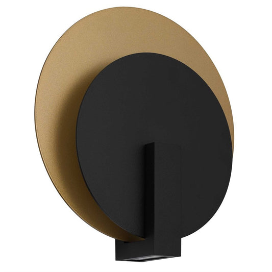 Alteck Eclipse 12.75in 1-Light Outdoor Sconce | Contemporary Sand Black and Frosted Acrylic | Entryway & Patio | Model AW0089-3CCT-W-BK-PB