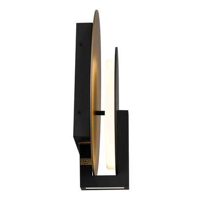 Alteck Eclipse 12.75in 1-Light Outdoor Sconce | Contemporary Sand Black and Frosted Acrylic | Entryway & Patio | Model AW0089-3CCT-W-BK-PB