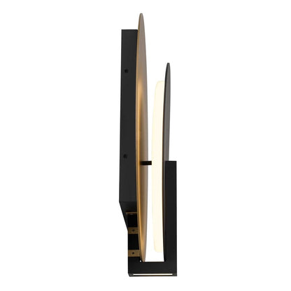 Alteck Eclipse 18.75" LED Outdoor Sconce, Sand Black