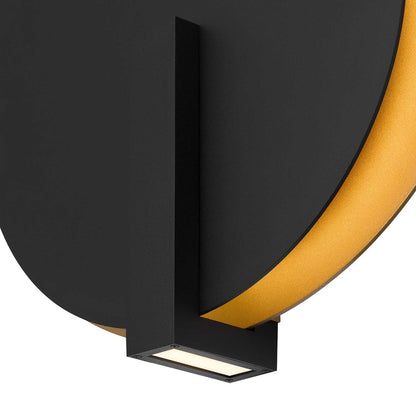 Alteck Eclipse 18.75" LED Outdoor Sconce, Sand Black