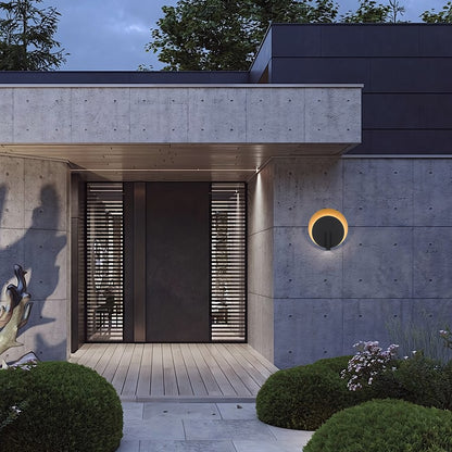 Alteck Eclipse 18.75" LED Outdoor Sconce, Sand Black