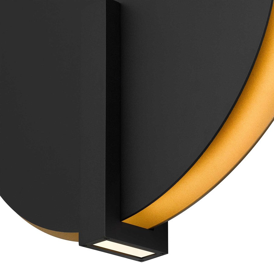 Alteck Eclipse 24.75" LED Outdoor Sconce, Sand Black