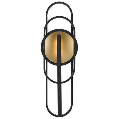 Alteck Raymond 30in LED Outdoor Wall Sconce | Art Deco Sand Black Aluminum and Sand Blast Glass | Entryway & Covered Patio | Model AW0092-3CCT-W-BK