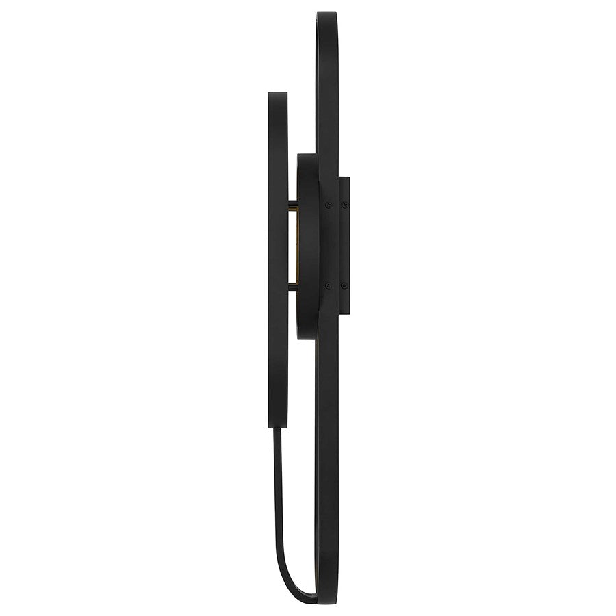 Alteck Raymond 30" LED Outdoor Wall Sconce, Sand Black