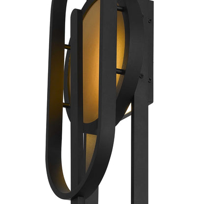Alteck Raymond 30" LED Outdoor Wall Sconce, Sand Black