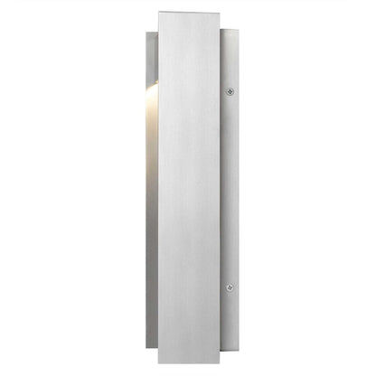 Alteck Terrazzo 14in 1-Light LED Outdoor Wall Sconce | Mid-Century Brushed Aluminum and Sand Blast Glass | Entryway & Patio | Model AW0095-3CCT-W-BA