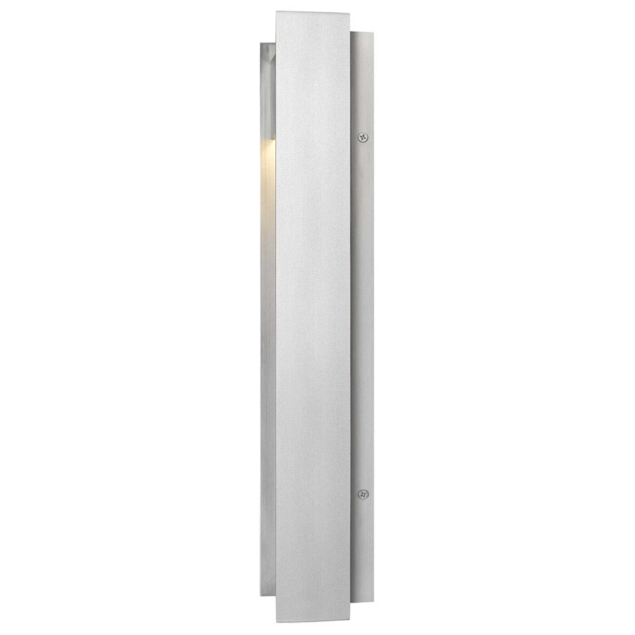Alteck Terrazzo 20in 1-Light LED Outdoor Wall Sconce | Contemporary Brushed Aluminum and Sand Blast Glass | Entryway & Patio | Model AW0096-3CCT-W-BA