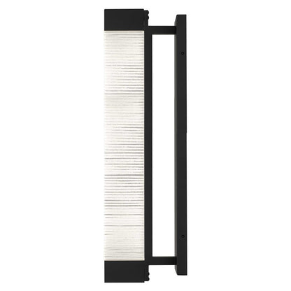 Alteck Solice 26in LED Outdoor Sconce | Contemporary Sand Black Aluminum and Clear Sawn Glass | Entryway & Covered Patio | Model AW0098-3CCT-W-BK