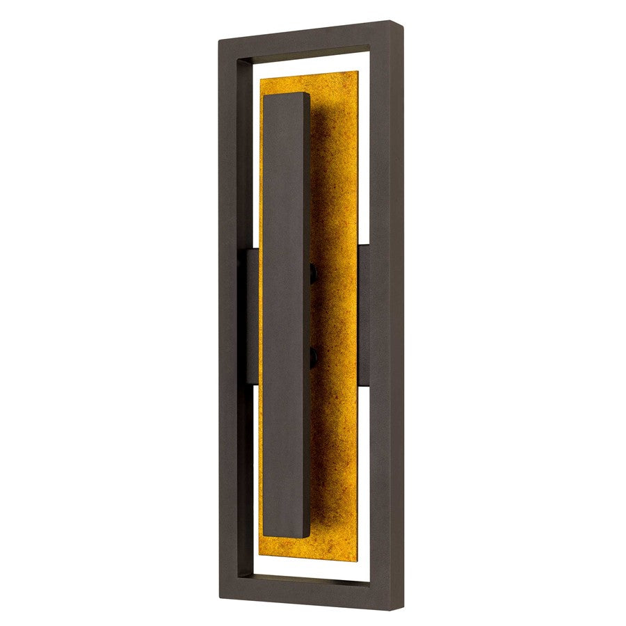 Alteck Panels 20" LED Outdoor Wall Sconce, Dark Bronze - AW0099-3CCT-W-DB