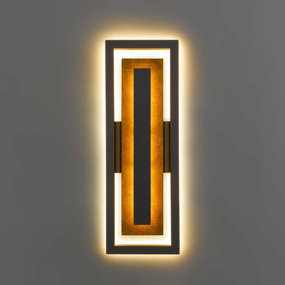 Alteck Panels 20in 1-Light Outdoor Wall Sconce | Contemporary Dark Bronze and Sand Blast Glass | Entryway & Patio | Model AW0099-3CCT-W-DB